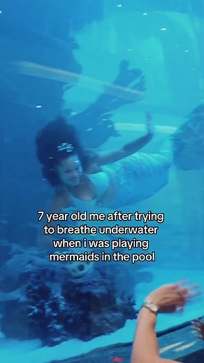 Playing Mermaids in the Pool: 7-Year-Old Me Trying to Breathe Underwater