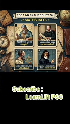 PSC Maths Sure Shot GK | Fathers of Mathematics | LearnLift PSC 🎓 #learnliftpsc #psc