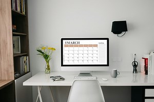 2024 12 Month Printable Online Calendar Elegant - Etsy Canada