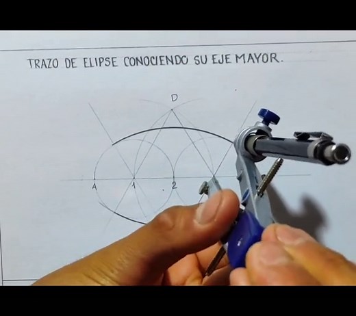 Cómo trazar una elipse en dibujo técnico