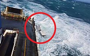 Video: Truck Trailer Goes Overboard on Cook Strait Ferry