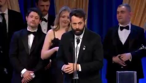 Writer Alan O'Gorman, accepting the IFTA for best film for Christy, talked about the importance recognising and destigmatising the experience of being in the care system, said "Free Palestine, Free Palestine, Saoirse don Phalaistín, get the US army out of Shannon." Note that RTÉ cut this part of his speech when they broadcast the awards ceremony. #SolidarityIsAVerb | Ireland Palestine Solidarity Campaign (IPSC)