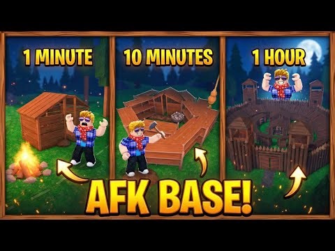 ⏱️ BUILT AN AFK BASE IN 1 MINUTE, 10 MINUTES, AND 1 HOUR IN 99 NIGHTS IN THE FOREST! ⏱️