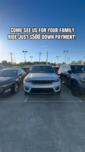 Just $500 down payment! No credit check. #usedcar #suvs #familyride #cardealership #carlot