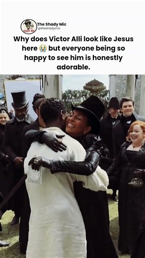 Why Does Victor Alli Look Like Jesus Here? 😭 The Bridgerton Cast Loves Him #bridgerton