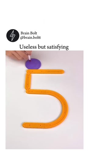 BRAIN BOLT on Instagram: "This 16-second clip turns a simple craft tool into something completely mesmerizing. Hands guide an orange plastic stencil shaped like the number “5” while spiral patterns are traced again and again using pink and white markers, held steady by soft purple putty. As the pen moves, layered curves slowly build into a vibrant, textured design on clean white paper, creating that perfect “can’t-stop-watching” effect that oddly satisfying videos are known for. Shared by Jerryz