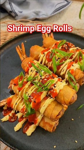 Shrimp Egg rolls. Recipe below. #cookingwithmamamui #shrimprolls #shrimpeggrolls #eggrolls #shrimp