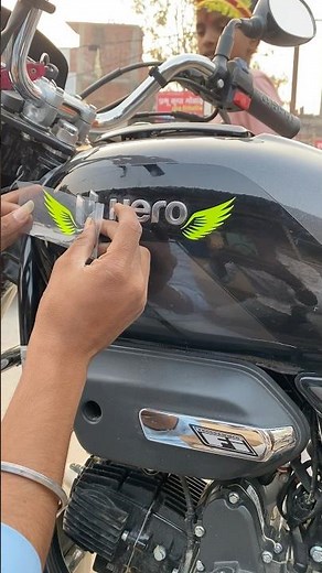 #short 🔥Hero Splendor Bike Wings Sticker..#splendor #modified #shortvideo #splendormodified ❤️