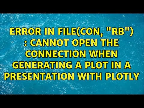 cannot open the connection when generating a plot in a presentation with plotly
