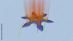 CFD simulation Computational fluid dynamics - Blade airflow simulation