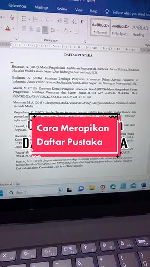 Cara Merapikan Daftar Pustaka