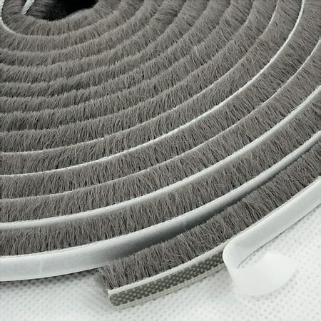 GHSDFBB Weather Stripping Brush for Sliding Windows/Doors Frame Side,Pile Self Adhesive Weatherstrip Seal Strip Sealer Draft Stoppers (16.5ft x11/32x3/16 Brush inch, Grey), Gray - Walmart.ca