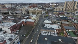 Aerial tour of downtown Mount Vernon