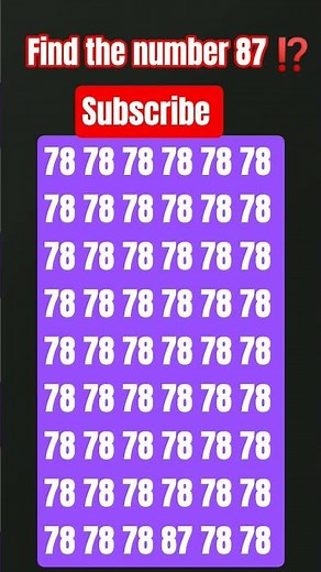 find the number 87 ⁉️ #braintestsolution #quiz #iqtest #maths #puzzle #find #viral #riddles #ai #gkb