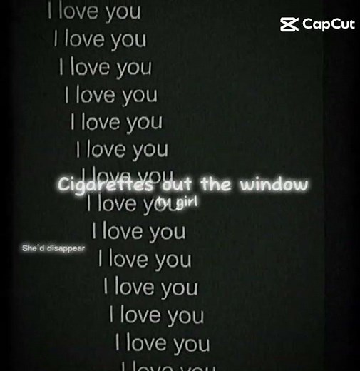 Cigarettes out the window. #lyrics #tvgirl