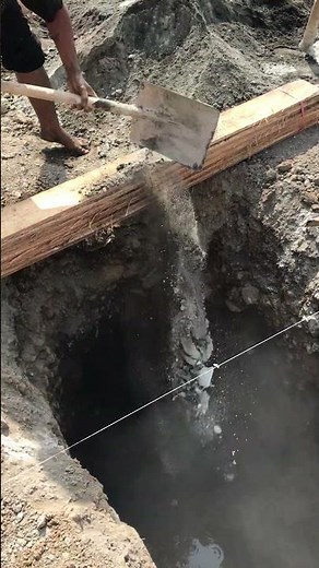 dry mix of cement and concrete sand for work floor foundation footing.