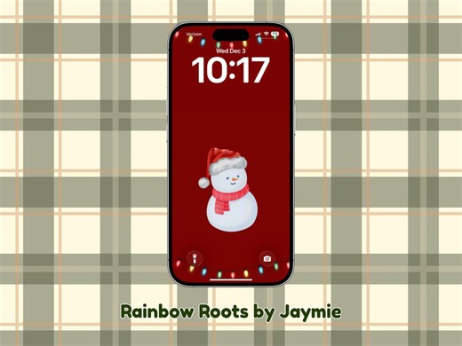Snowman Wallpaper, Christmas Phone Wallpaper, Festive Background, Holiday iPhone Artwork, Smartphone Lockscreen - Etsy