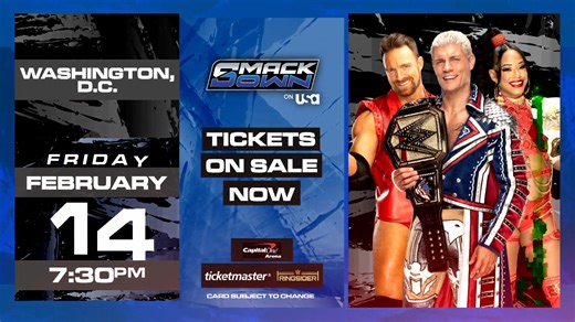 9.1K views · 398 reactions | Friday Night Smackdown comes to D.C. February 14 at the Capitol One Arena. Tickets on sale now! | WWE | Facebook