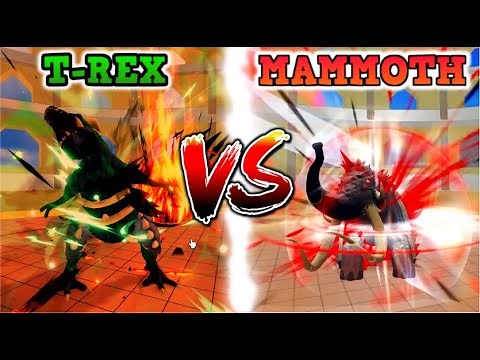 (THE BATTLE OF THE BEAST) T-Rex Vs Mammoth in Blox Fruits