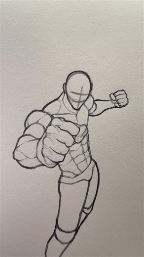 How to Draw a Dynamic Fighter Pose #howtodraw #draw #sketch #drawing #art #shorts