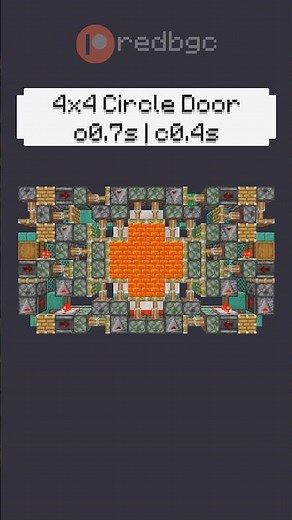 Super Fast 4x4 Circle Pistone Door! #minecraft #mc #mcpe #gaming #shorts