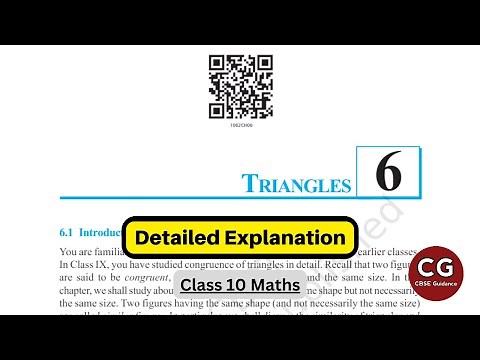 Triangles Chapter 6 (Full Chapter) Class 10 Detailed Explanation