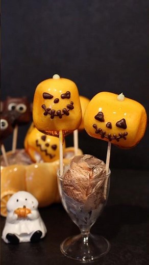 [4 Ingredients] How to make easy Halloween sweets 🎃📍 For detailed instructions, check out YouTube...