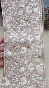 14cm Powder Pink Embroidered Braid – White Floral Ribbon for Dresses, Curtains, Cushions and Romantic Textile Decor - Etsy Australia