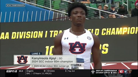 Men's 100m final - 2025 NCAA outdoor track and field championships