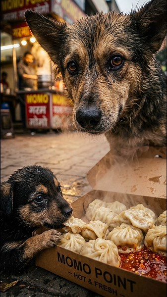 Beautiful AI Short Story of a Dog and a Chicken Momos #ai #youtubeshorts #shorts #viral #ytshorts