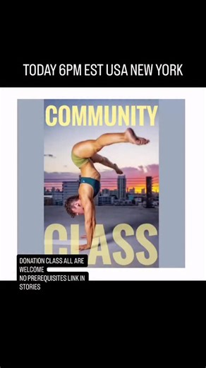 Day1yoga.com > programs >special events > Community class - The only class I offer with no prerequisites and no commitment- now is the time- who knows how long these will be around. Link in stories or follow the prompts - - Dm COMMUNITY for questions answered - #handstand #day1yoga #yoga #antigravity #hands #handstands #pushups #unconventional #antiyoga #theday1yogamethod | Day1yoga | Facebook