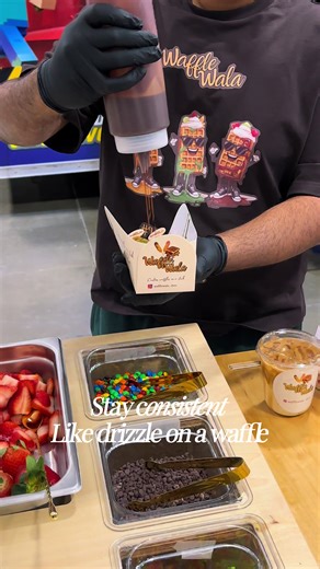 𝘚𝘵𝘢𝘺 𝘤𝘰𝘯𝘴𝘪𝘴𝘵𝘦𝘯𝘵 𝘭𝘪𝘬𝘦 𝘥𝘳𝘪𝘻𝘻𝘭𝘦 𝘰𝘯 𝘢 𝘸𝘢𝘧𝘧𝘭𝘦 Not too much. Not too little. Just showing up every single time until it’s perfect. Success isn’t one big pour… it’s the steady drizzle that makes everything sweeter. Keep going. Keep building. Keep stacking. #WaffleWala #StayConsistent #DrizzleSeason #SweetSuccess #waffledrip