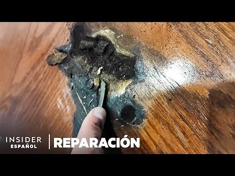 Cómo se restaura profesionalmente una mesa quemada | Reparación | Insider Español