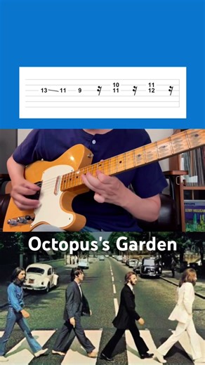 【TAB】Octopus's Garden / The Beatles 【Guitar Intro】#60s#fender#telecaster#shorts#70s#ビートルズ#ギター
