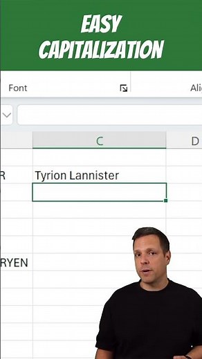 Easily capitalize names with PROPER( ) #excel