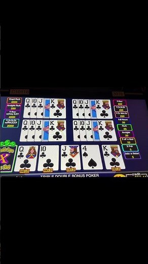 ONE CARD AWAY… Dealt 4 to a ROYAL FLUSH!