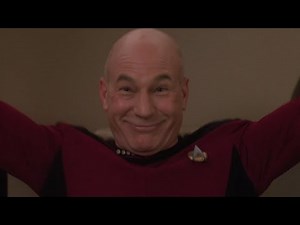 Picard gets VERY Excited by the Federation Cloaking Device on Star Trek TNG Pegasus