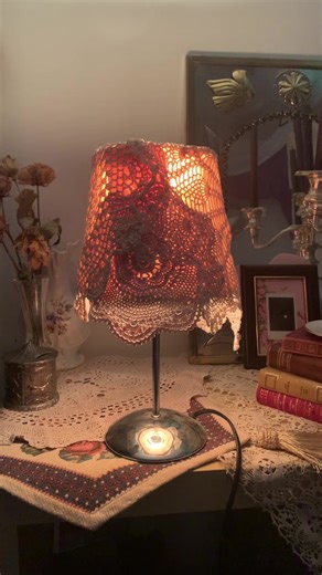 DIY Vintage Lamp Shade Creation