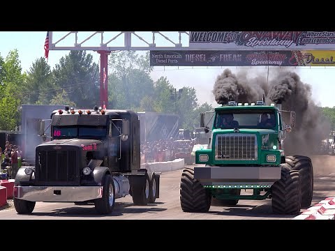 2021 Great Lakes Big Rig Challenge. drag racing exhibition runs Onaway Michigan