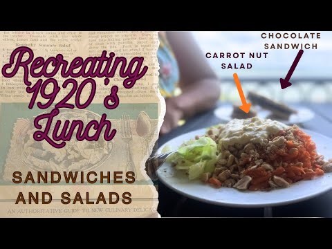 Vintage Lunch Ideas: Chocolate Sandwiches and Carrot Cabbage Nut Salad from the 1920s