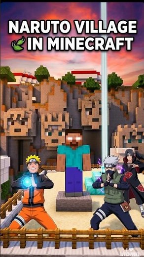 I Built Naruto’s Hidden Leaf Village in Minecraft 😳#shorts #minecraft #naruto #gaming