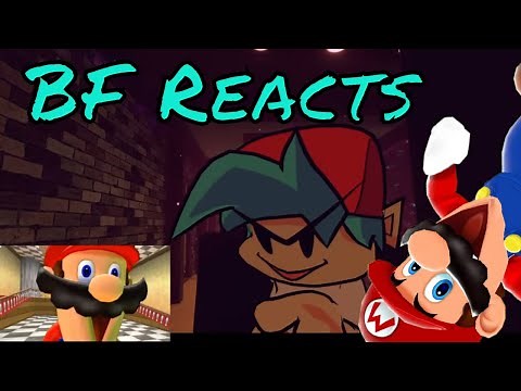Boyfriend Reacts to Mario Plays: Friday Night Funkin - SMG4 - SliverPanda