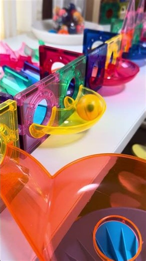 Marble Run Race ☆ Colorful Magnet Marble Course