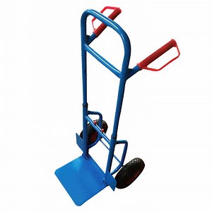 [Hot Item] Ht2086 Heavy Duty Steel Folding Hand Truck Dolley Hand Cart Trolley with Load Capacity 100kg 3.00-4 Inch Pneumatic Wheel