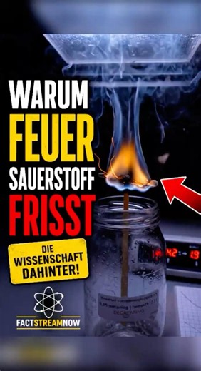 🔥Warum Feuer ohne Sauerstoff nicht existieren kann! #factstreamnow