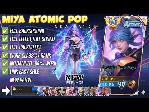 NEW UPDATE!! Script Skin Miya Atomic Pop - Atomic Pop Miya No Password | Full Effect Voice
