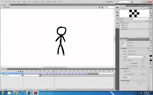 Flash教程-模拟正在画画和打字的动画效果