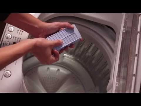 Cleaning the Lint Filters and Dispenser - Haier HLPW028AXW Top-Load Compact Washer