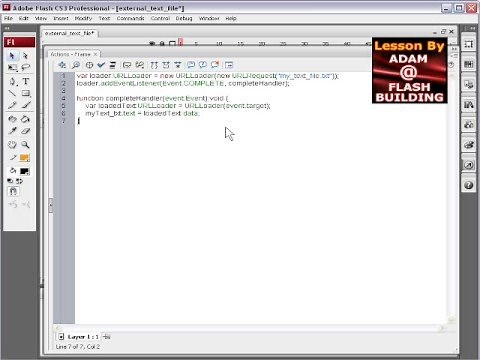 ActionScript 3 - Load External Text File Data - Flash AS3