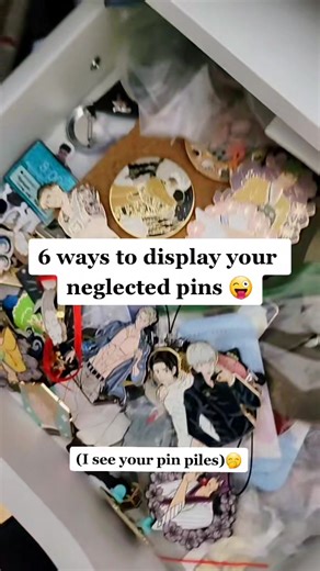 ☺️☺️☺️ Woke up and chose organization. Let me see how you display your pins!! #animepins #howto #haikyuu #jjk #jjkpins #pinmaker #pincreator #anime @